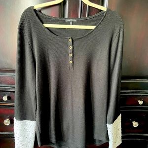 BuaBua long sleeve thermal top with sleeve detail. Size L
